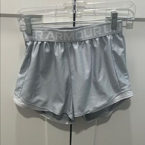 Under Armour Women's Pale Gray Performance Athletic Shorts